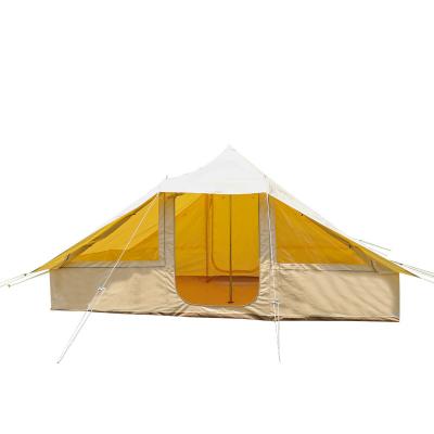 China High Quality Diamond Ground Nail Hexagon Check Camping Tent Modern Camping Tent Large For Sale for sale