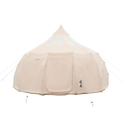 China Diamond Ground Nail Long Life Hexagonal High Quality Outdoor Tent Cotton Fabric Camping Waterproof Tent for sale