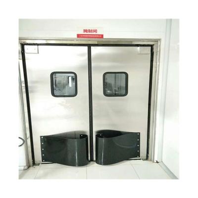 China 304 Stainless Steel Auto Switch 304 Stainless Steel Traffic Door Collision Proof Door Waterproof Commercial Revolving Door Kitchen Dining Room Black for sale