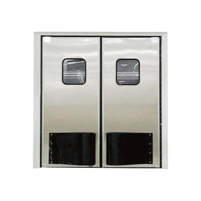 China Stainless Steel Waterproof Anti-collision Door Double Open Anti-collision Cold Storage Door for sale