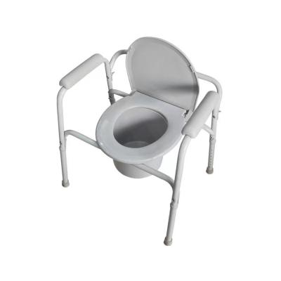 China Concealed Portable Folding Tank Bedside Handicapped Adult Toilet Potty Commode Chair For Disable for sale