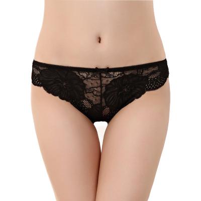 China Wholesale Anti-static Ladies' Lace Panties Sexy Solid Color Low Rise Stretch Underwear For Women for sale