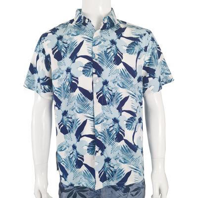 China Custom Made Fancy Island Anti-Pilling Hawaiian Floral Print Shirts Check Shirts For Men for sale