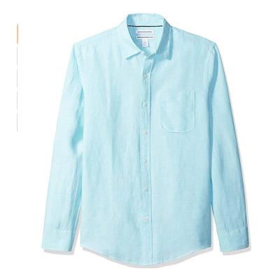 China Anti-pilling Autumn Men Casual Long Sleeve Canvas Shirt Breathable Fabric Men Shirt for sale