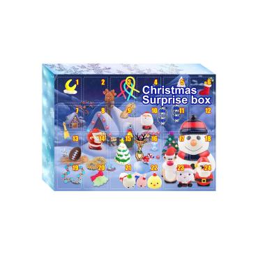 China Advent Calendar Box Blind Box Christmas Blind Box Surprise Christmas Gift With Squeezeable Toys for sale