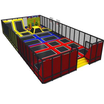 China With Protective Net High Quality Large Size Fitness Indoor Bungee Trampoline Parks Used Indoor Trampoline Park for sale