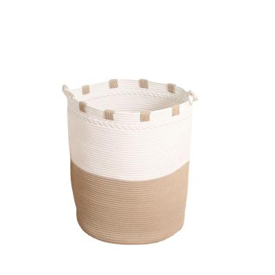 China Folding Cotton Rope Storage Basket For Blanket And Laundry Basket Other Storage Baskets for sale