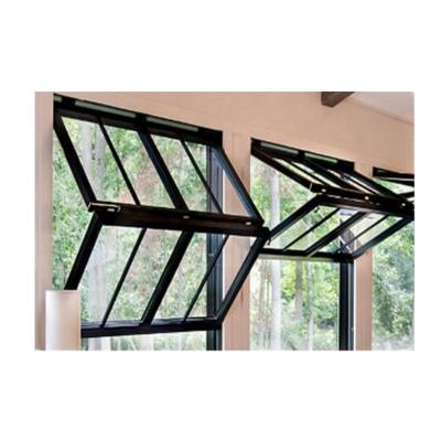 China Bi-ply folding aluminum glass window fold up window for sale