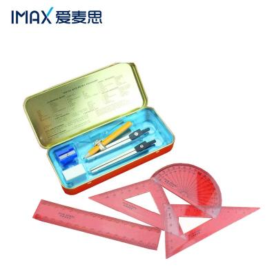 China School maths measuring and drawing mathematical 9pcs set with good quality compass and rulers for school use for sale