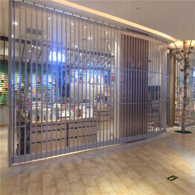 China Modern Transparent Crystal Rolling Shutter Door For Shopping Mall for sale