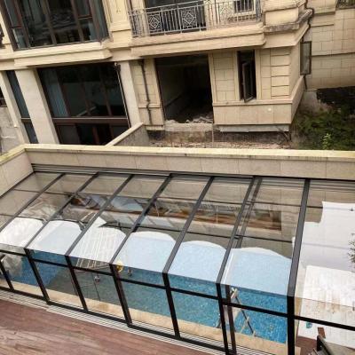 China Cheap Outdoor Mall Polycarbonate Swimming Pool Fence Cost Retractable Swimming Pool Cover for sale