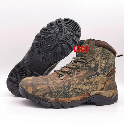 China Cushioning Men Camouflage Comfortable Outdoor Hunting Shoes Leather Climbing Forest Hunting Boots Waterproof for sale