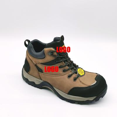 China Outdoor Activies Men's Cow Nubuck Leather Leather Anti Smash Work Safety Shoes Steel Toe Waterproof Anti Slip Anti Punture for sale