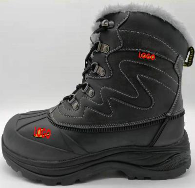 China Shock Absorbing 2021 Steel Toe Winter Safety Boots With Plush Lining For Men for sale