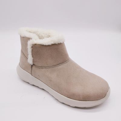 China Fashion trend good quality waterproof ladies trim leather cheap fashion winter warm women EU36-42 snow boots for sale