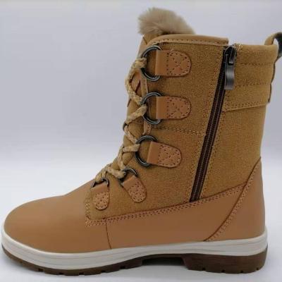 China Wholesale Fashion Trend Ladies Outdoor Waterproof Leather Winter Snow Boots Men Women Ankle Boots Warm Casual Shoes for sale