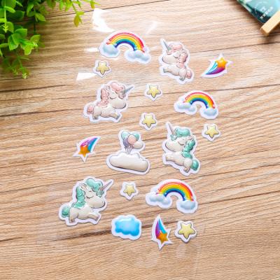 China Many options hologram soft pvc soft pvc custom 3d hard pvc decorative sticker foam puffy sticker sheet for kids for sale