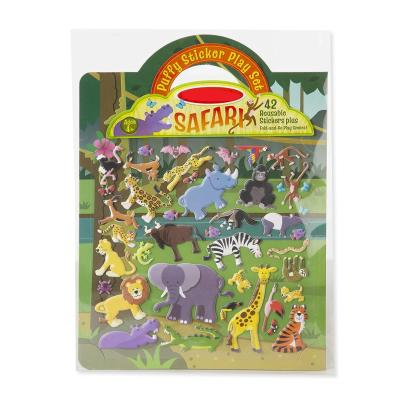 China Decorative Custom 3d Sticker Kids Animal Zoo Foam Puffy Dress Up Sticker Book Set for sale