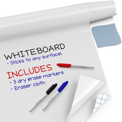 China Custom Reusable Vinyl Whiteboard Blank Board Wall Sticker, Whiteboard Sticker Roll for sale