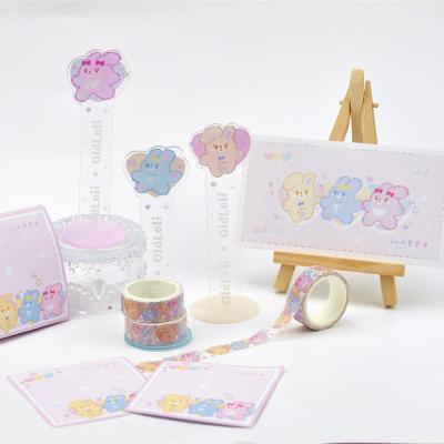 China Anime Clear Plastic Heart Shaped Acrylic Printed Washi Tape /Masking Tape Display Stand for sale