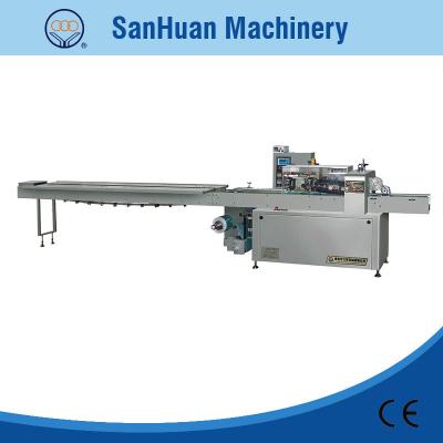 China Bottom Film Sealing Flow Wrapping Machine For Packing Cake / Bread 60-200 Bags/min for sale