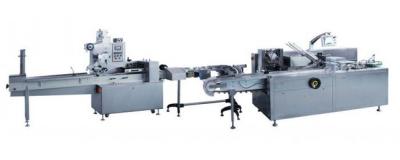 China Automatic Pillow Packing Machine and Cartoning Machine Production Line for sale