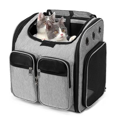 China High Quality Hot Selling Softsided Water Resistant Travel Pet Backpack Weekend Camp Cat Travel Bag for sale