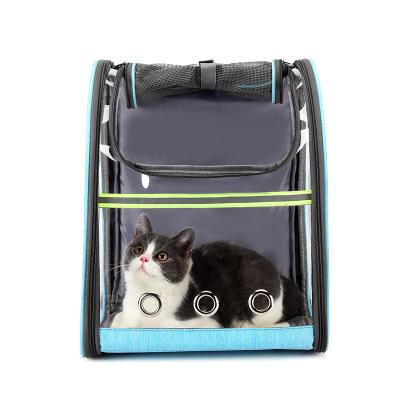 China Large Space Water Resistant Factory Price Design Cat Carrier Breathable Portable Pet Backpack Transparent Outdoor Pet Backpack for sale