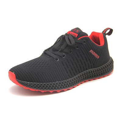 China Wholesale cheap fashion trend PVC outsole black knit upper men 2022 running fashion sports shoes sneakers for male for sale