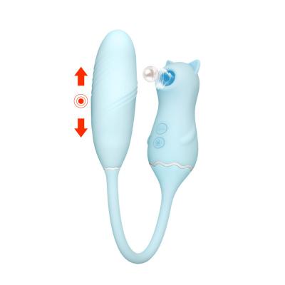 China New Products Kovida Silicone Rechargeable 2 Pcs Silicone Clitoris Massage Licker Female Nipple Clamps Suck Vibrator Egg Sex Toys for sale