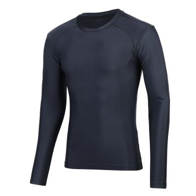 China OEM Breathable Men Knitted Flat Lock Compression Tops Fitness Gym Tops Breathable Running Wear Sportswear Shirt Fitness Gym Tops for sale