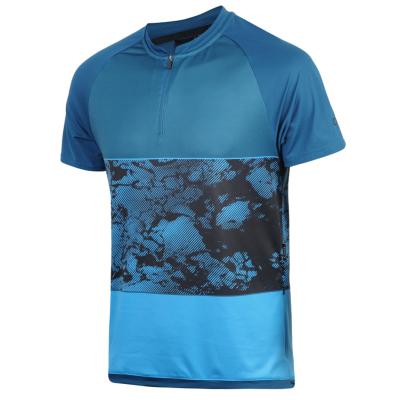 China Top Mens Breathable Sublimation Printed MTB Shorts Sleeve Racing Shirt Wicking 1/4 Zipper Tank Top Recycling Shirt for sale