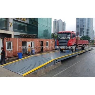 China Q235 Steel 3x16m 60 Ton Heavy Duty Digital Truck Ladder Weighbridge With Steel Ramps for sale