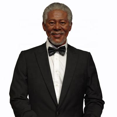 China Attraction Morgan Freeman Wax Statue Handmade Silicone Figure for sale