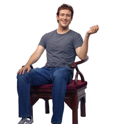 China Celebrity Mark Zuckerberg Wax Statue 1:1 Hyper Realistic Sculpture Silicone Rubber Statues for sale