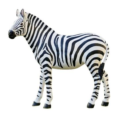 China Extra Large Fiberglass Animal Sculpture Zebra Simulation Landscape Display for sale