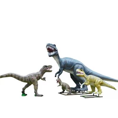 China Garden Lifelike Dinosaur Custom Fiberglass Statues 120*80*55cm for sale