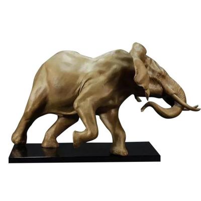 China Custom Bronze Casting Sculpture Home Decoration Metal Elephant Sculpture for sale