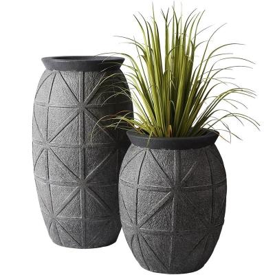 China OEM Modern Plastic Plant Pots Containers / Fiberglass Home Base Plant Pots 60*60*110cm for sale