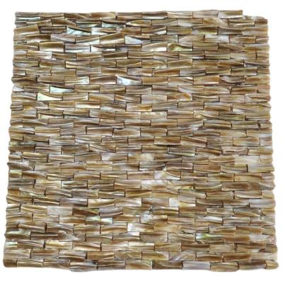 China Sea Shell Mosaic Mother Of Nature Unique Pattern Design 3D Multicolor Pearl Mosaic Tile Parquet Floor For Home Decor for sale