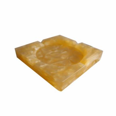 China Beautiful Design Hot Sale Modern Home Bathroom Soap Dish Yellow Acrylic Soap Dish for sale