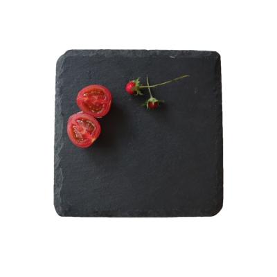 China Sustainable Wholesale Good Quality Black Cheese Board Slate Steak Stone Dish for sale