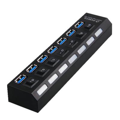 China Usb 3.0 Splitter Multiport Adapter 7 Ports Usb Hub 3.0 Hub Box Laptop/Smartphone/computer/tv And So On With Power Adapter For USB Hub 3.0 'laptop for sale