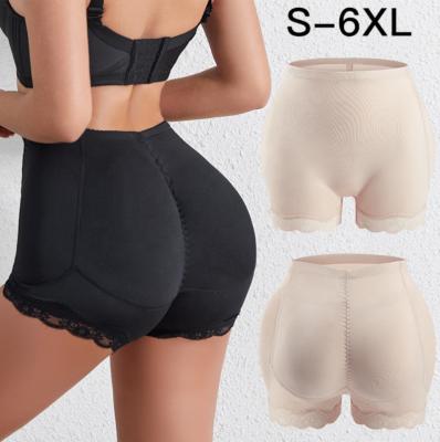 China Plus Size S-6XL Antibacterial Women Sexy Lace Butt Lifter Padded Underwear Tummy Control Panties Waist Hip Lace Lace Body Shaper For Women for sale