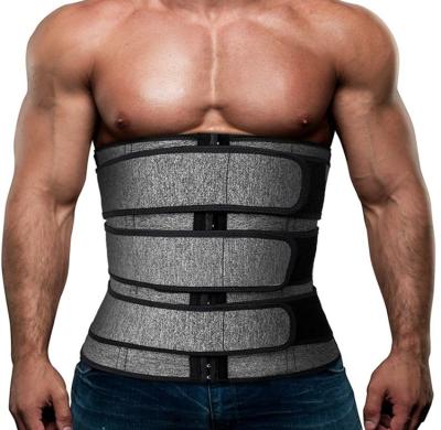 China Men Waist Trainer Shapewear Slimming Body Shaper Compression Shirt Neoprene/Nylon Underwear For Weight Loss Workout Sauna Sweat Belt for sale