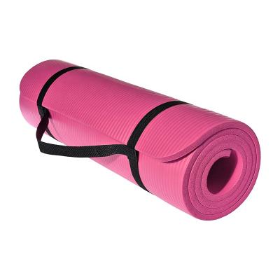 China Factory Wholesale Custom Label Soft Non Slip NBR Exercise Fitness Yoga Mat for sale