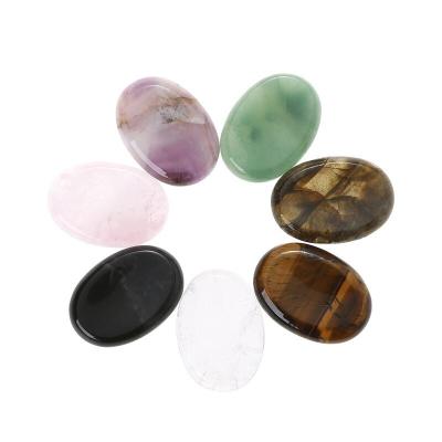 China Good Energy amethyst Semi Precious Tumbled Crystal Palm Stones for sale