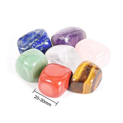 China 7 Chakra Polished Gravel Semi Precious Tumbled Stones for sale