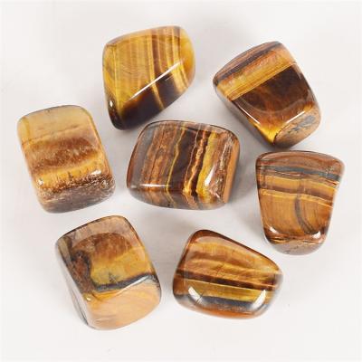 China Square Semi Precious Aquarium Tiger Eye Crystal Tumble Stones for sale