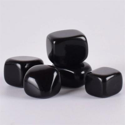 China Obsidiana preta de equilíbrio Crystal Tumble Stones da cura à venda